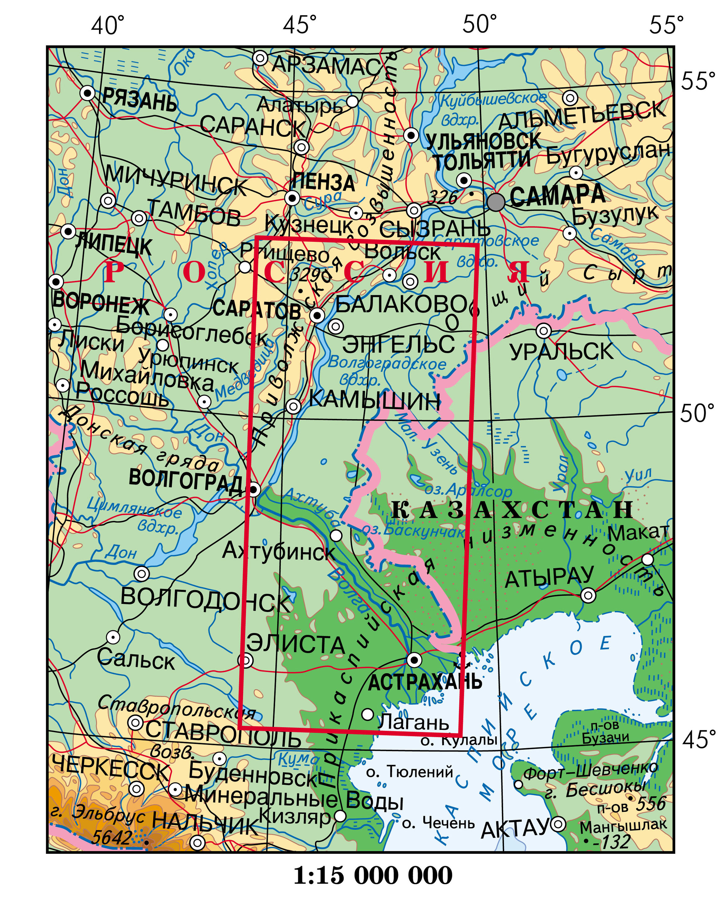 Карта россии соленые озера