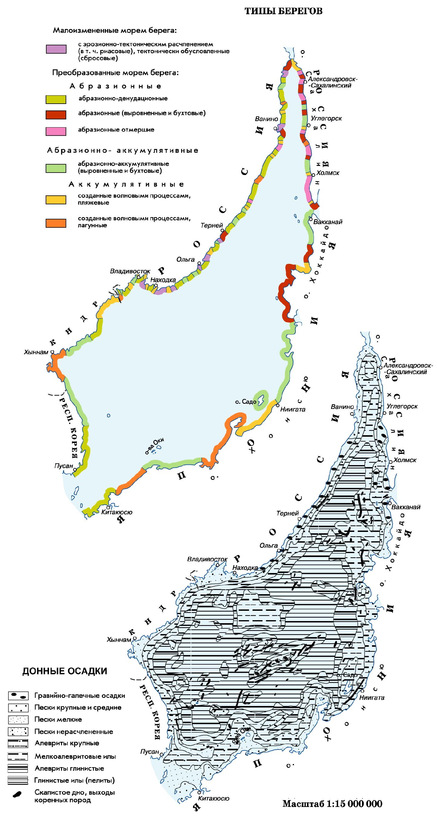 Карта температуры воды японское море