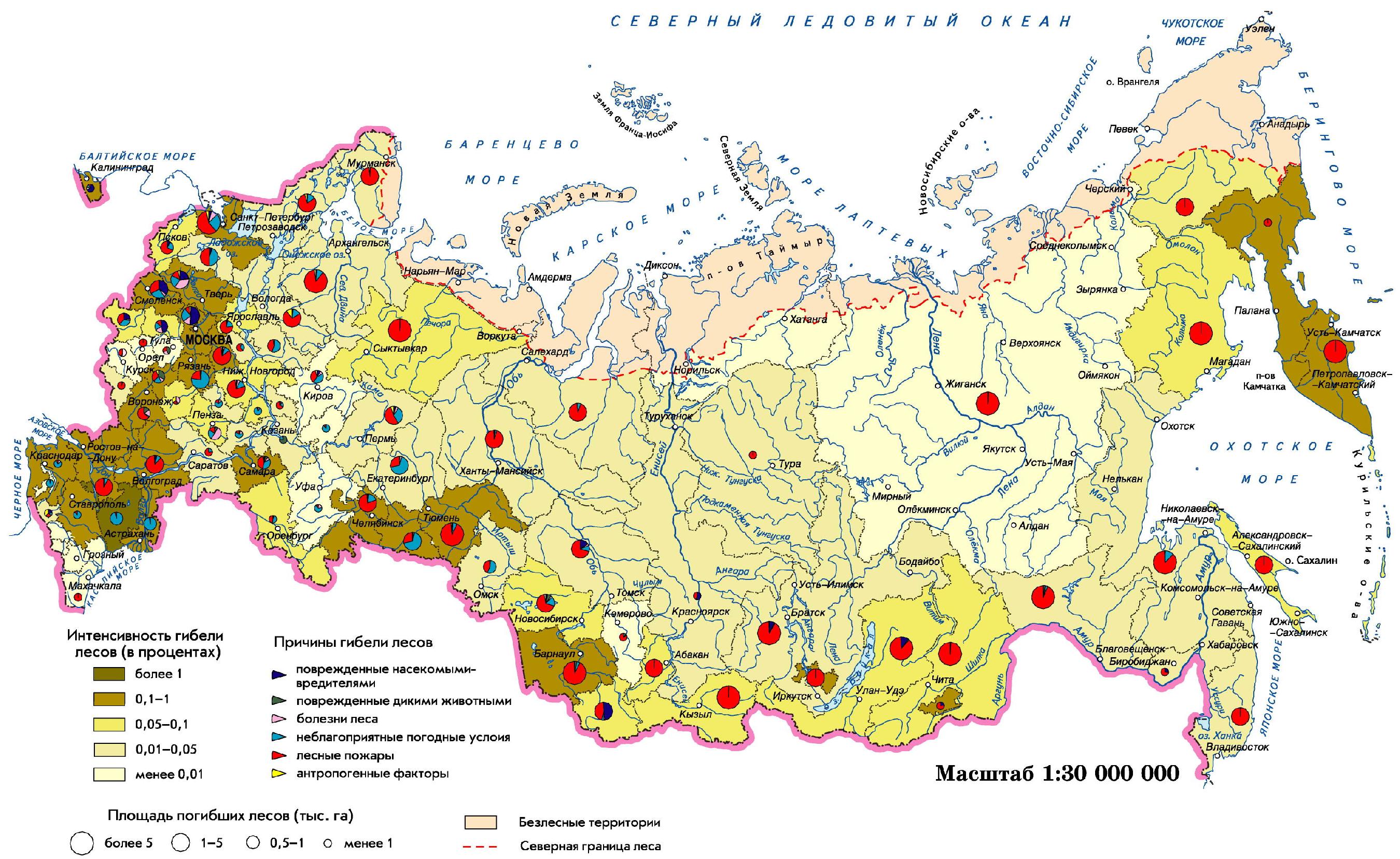 Карта ископаемых россии