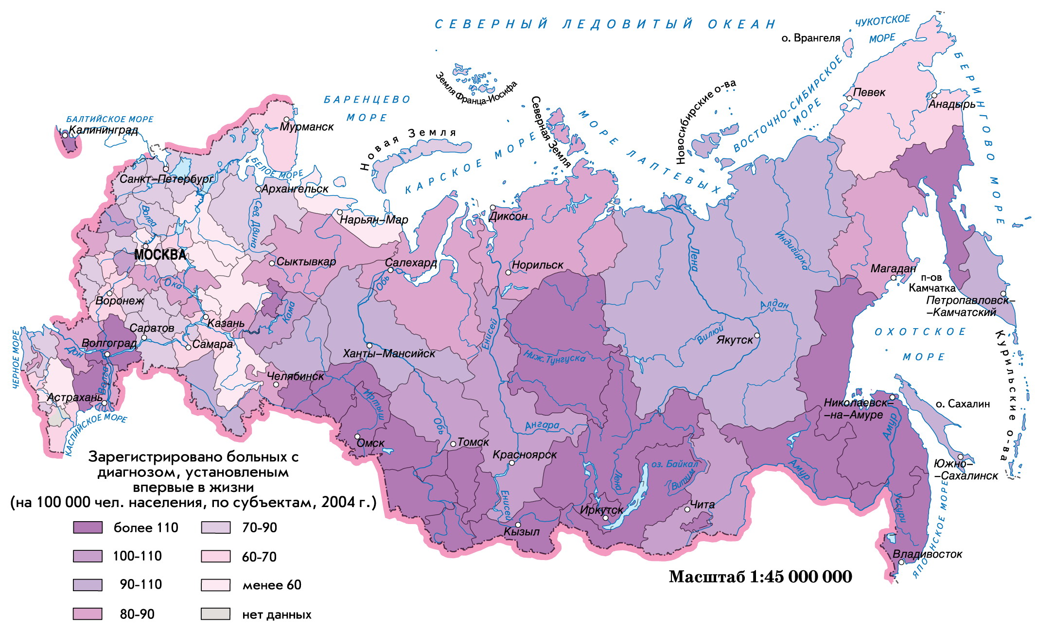 Карта энцефалита в россии