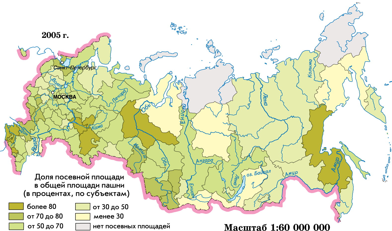 Контурная карта животноводство