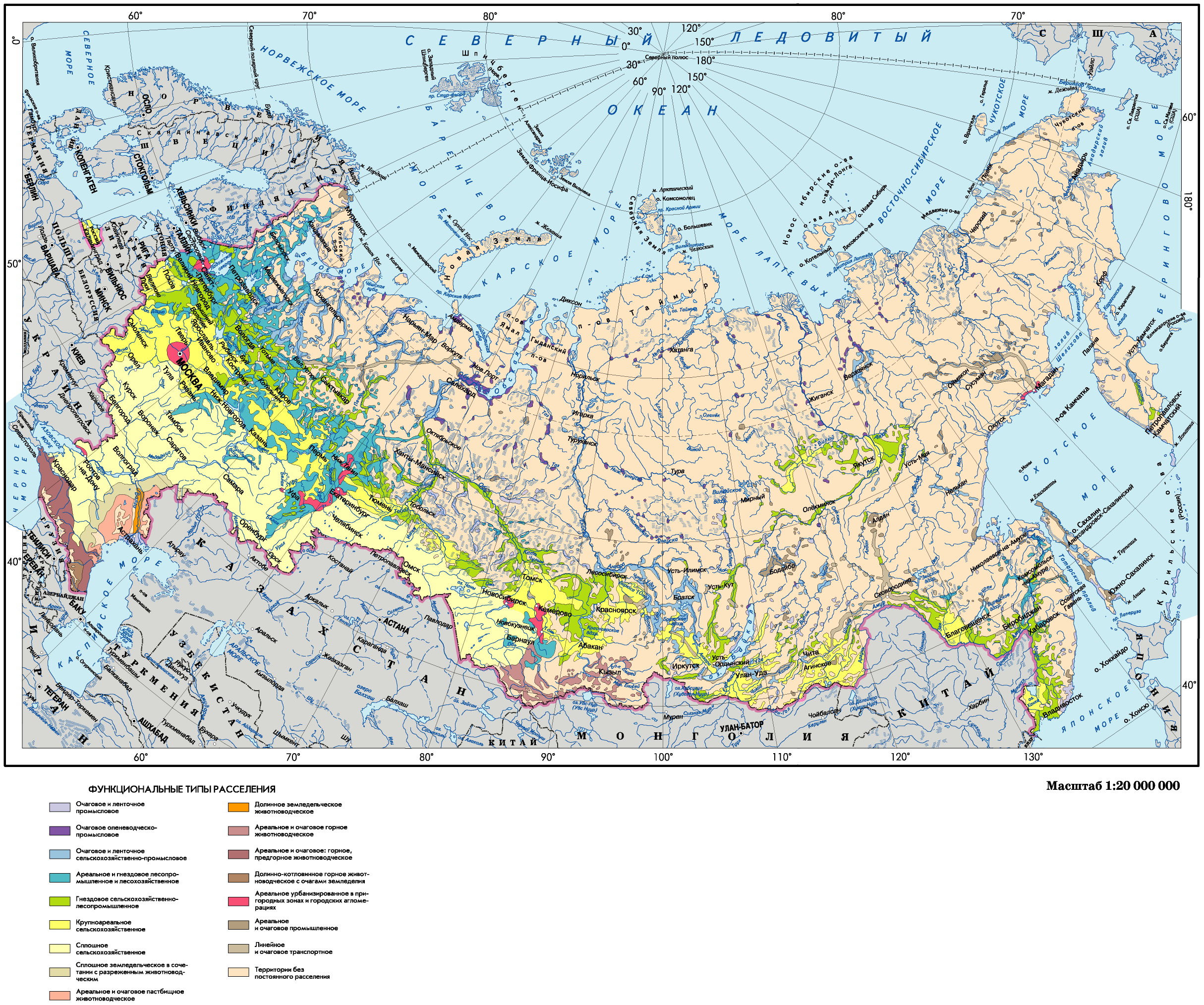 Карта расселения россии